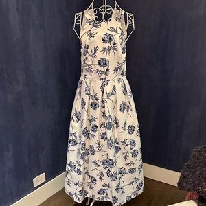 SHOSHANNA Floral Blue and White Dress